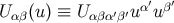 ′ ′ U αβ(u) ≡ Uα βα′β′uα uβ