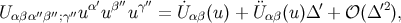 α′β′′ γ′′ ′ ′2 U αβα′′β′′;γ′′u u u = ˙Uαβ(u ) + U¨αβ(u)Δ + 𝒪 (Δ ),