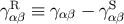 γRαβ ≡ γαβ − γSαβ