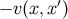 − v(x, x′)
