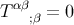 Tαβ;β = 0
