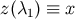 z(λ1 ) ≡ x