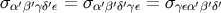 σ α′β′γδ′ε = σα′β′δ′γε = σγεα′β′δ′