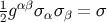 1 αβ 2 g σασβ = σ