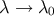 λ → λ 0