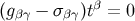 (gβγ − σβγ)tβ = 0
