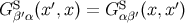 GSβ′α(x′,x ) = GSαβ′(x,x′)