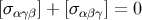 [σαγβ] + [σαβγ] = 0