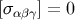 [σαβγ] = 0