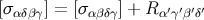 [σαδβγ] = [σαβδγ] + R α′γ′β′δ′
