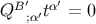 QB ′′tα′ = 0 ;α