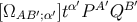 ′ ′ ′ [ΩAB ′;α′]tα PA QB