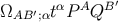 ′ ΩAB ′;αtαP AQB