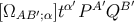 [ΩAB ′;α]tα′P A′QB ′