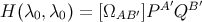 H (λ0,λ0 ) = [ΩAB ′]PA ′QB ′