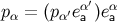 α′ α pα = (p α′ea )ea