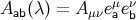 μ ν Aab(λ) = A μνeaeb