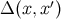 Δ (x,x ′)