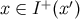 x ∈ I+ (x ′)