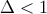 Δ < 1