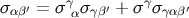γ γ σ αβ′ = σ ασ γβ′ + σ σ γαβ′