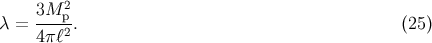 3M--2p λ = 4π ℓ2. (25)