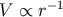 −1 V ∝ r
