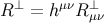 R ⊥ = hμνR ⊥μν
