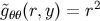 2 &tidle;gθθ(r,y) = r