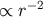 ∝ r−2