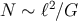 N ∼ ℓ2∕G