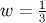 w = 13