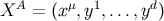 A μ 1 d X = (x ,y ,...,y )