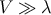 V ≫ λ