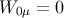W0 μ = 0