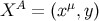 XA = (xμ,y )