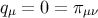 qμ = 0 = π μν