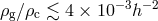 ρg∕ρc ≲ 4 × 10 −3h−2