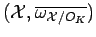 $ ({\mathcal{X}}, \overline{\omega_{{\mathcal{X}}/O_K}})$