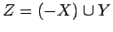 $ Z=(-X)\cup Y$