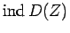 $ \operatorname{ind}D(Z)$